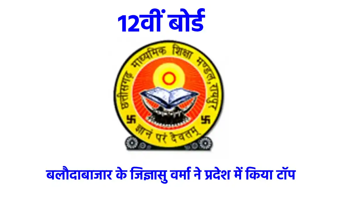 CG 12वीं बोर्ड : बलौदाबाजार के जिज्ञासु वर्मा ने प्रदेश में ... - CG Sandesh
