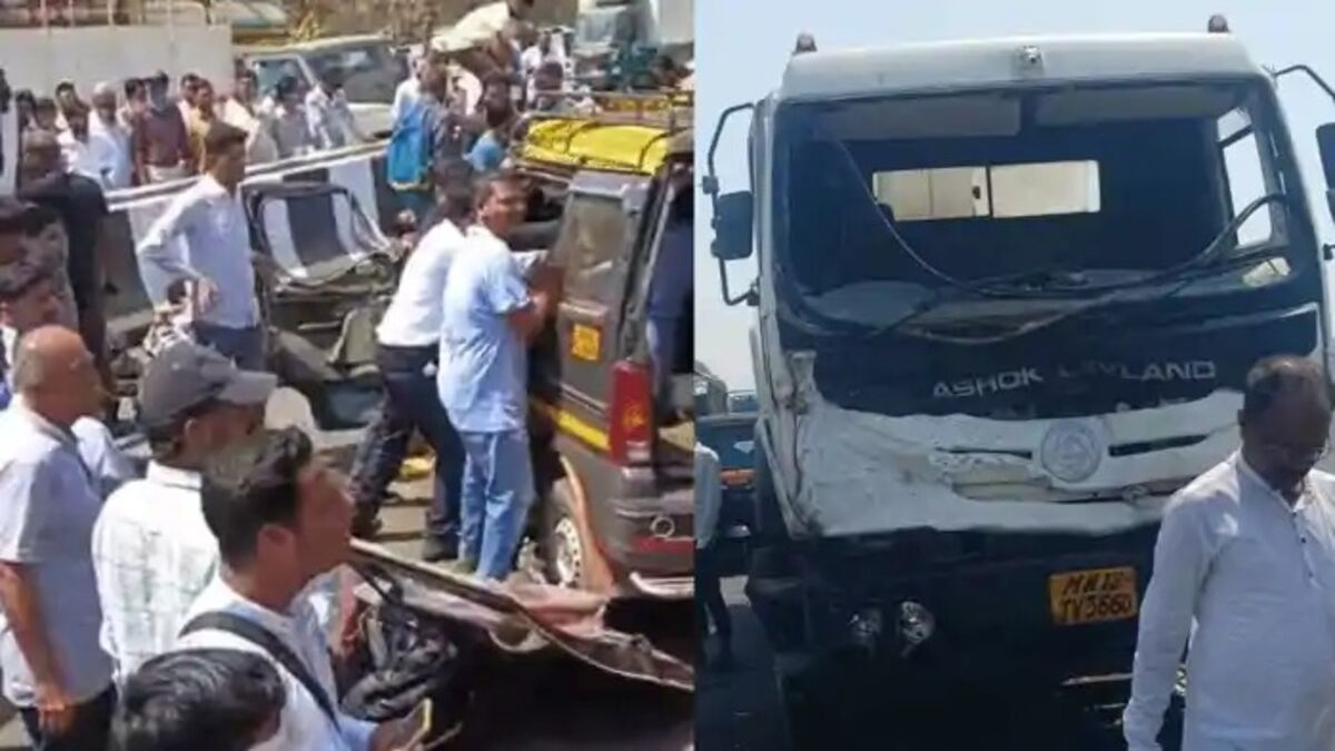  ईको कार और सीमेंट मिक्सर ट्रक के बीच जोरदार भिड़ंत, एक झटके ... - CG Sandesh