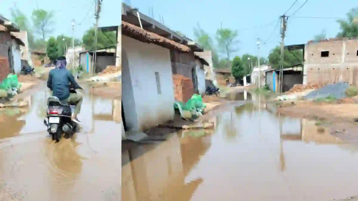 पिथौरा : बारिश होते ही गली में भर जाता है पानी, ग्रामीण परेश... - CG Sandesh