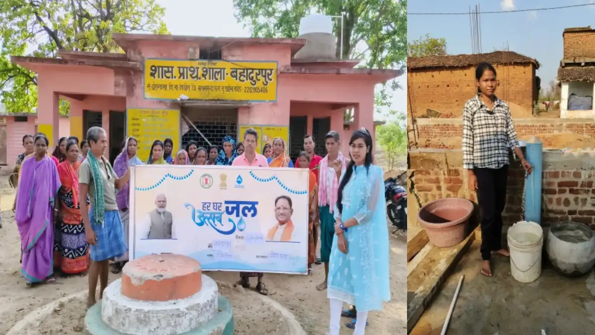 पिथौरा : ग्राम बहादुरपुर के 96 घरों में नल से पहुंच रहा शुद्... - CG Sandesh