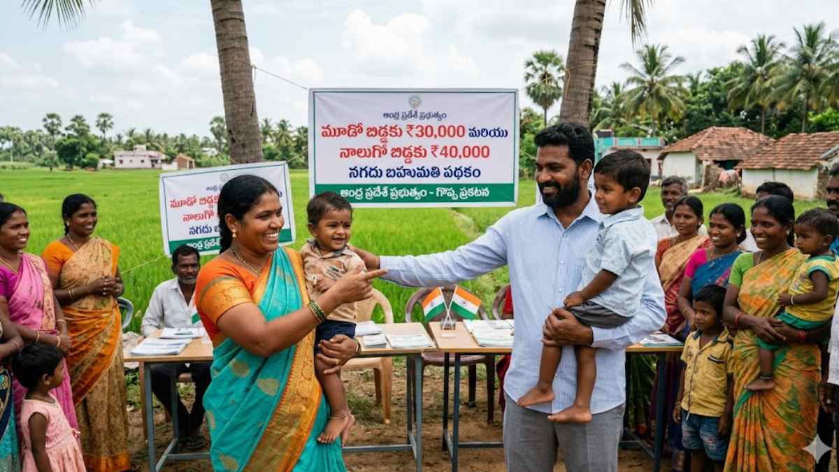 आंध्र प्रदेश सरकार का बड़ा ऐलान, तीसरे बच्चे पर 30 हजार और च... - CG Sandesh