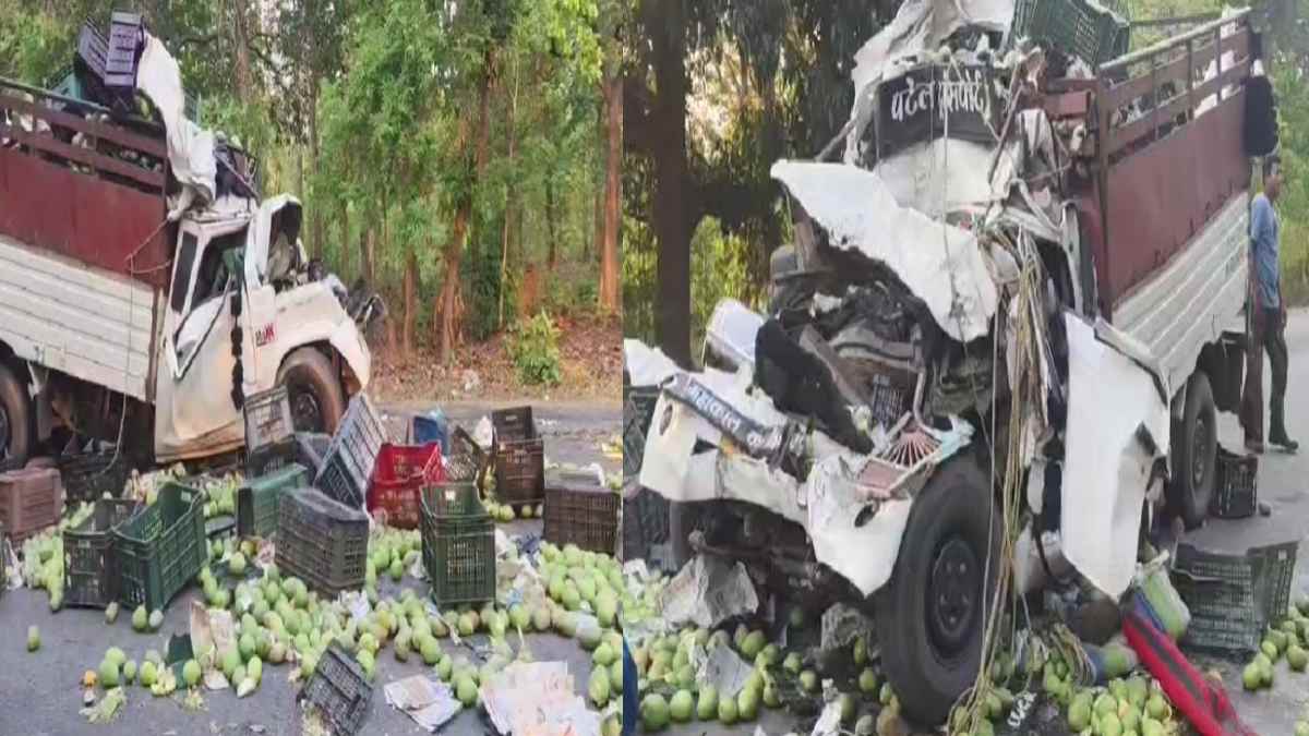 NH-30 पर आम से भरी पिकअप दुर्घटनाग्रस्त, चालक मौके से फरार - CG Sandesh