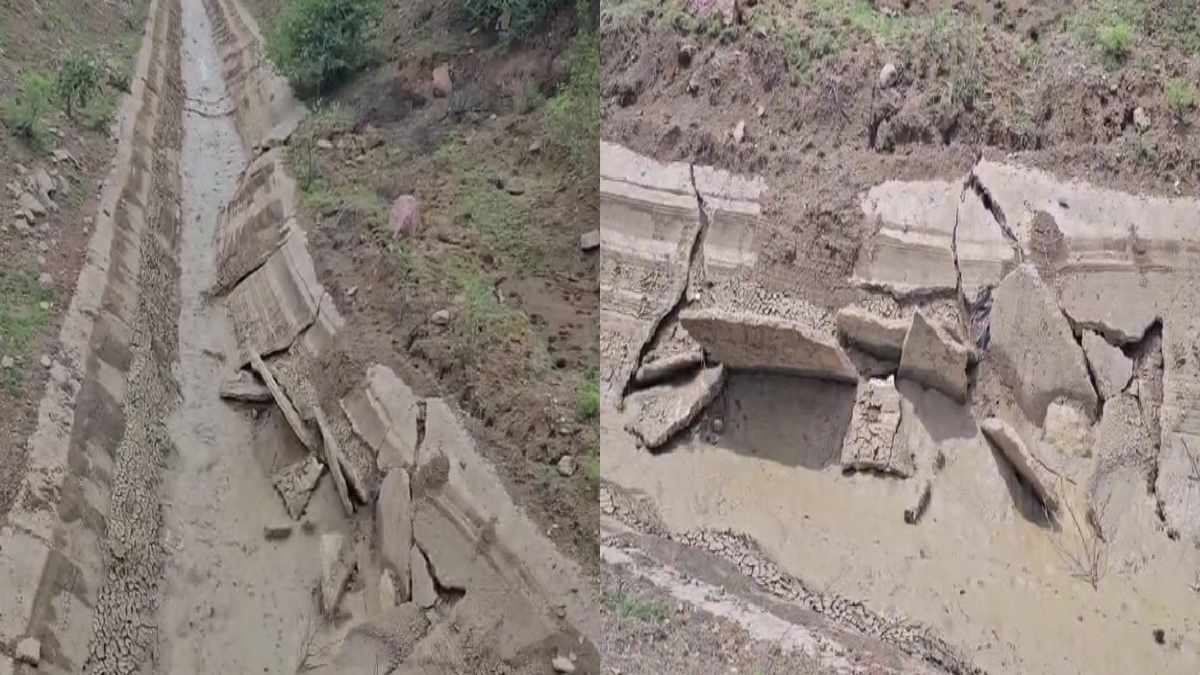 खैरागढ़ में करोड़ों की नहर पहली बारिश में उखड़ी, कंक्रीट के ... - CG Sandesh