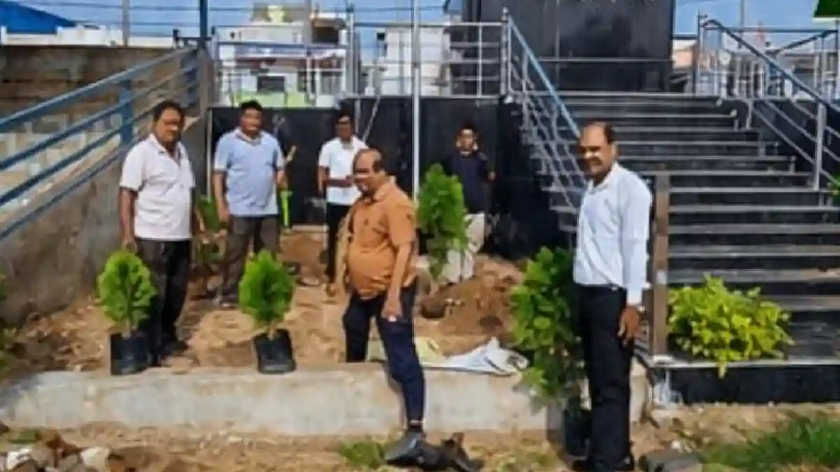 बसना : शहीद स्मारक परिसर में किया गया वृक्षारोपण - CG Sandesh