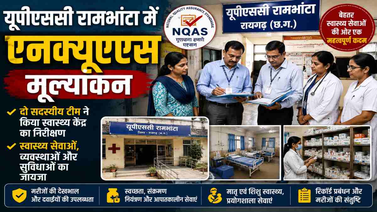 रायगढ़: यूपीएचसी रामभांटा में एनक्यूएएस मूल्यांकन, स्वास्थ्य... - CG Sandesh