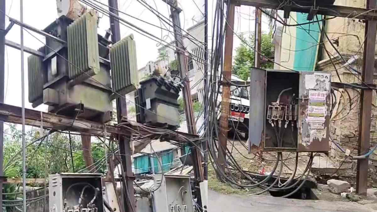 बारिश में खुले ट्रांसफार्मर और झूलते बिजली के तार बने खतरा, ... - CG Sandesh