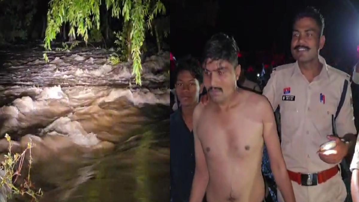 उफनते बरघाट नाले में बहा युवक, ढाई घंटे पेड़ की डाल पकड़कर ब... - CG Sandesh