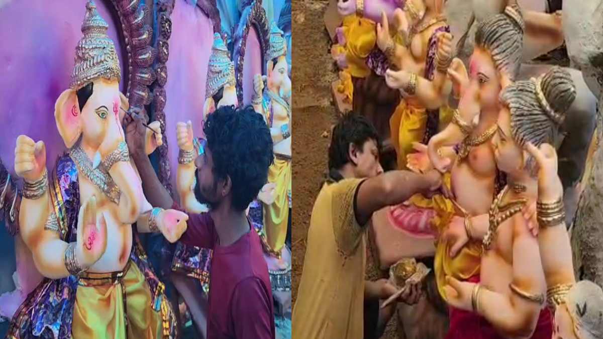 प्रतिमा को अंतिम रूप देने में जुटे मूर्तिकार, गणेश पर्व की त... - CG Sandesh